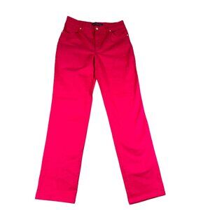 Gloria Vanderbilt Women's size 10 pink Amanda High Rise Straight Leg 5 Pocket Je